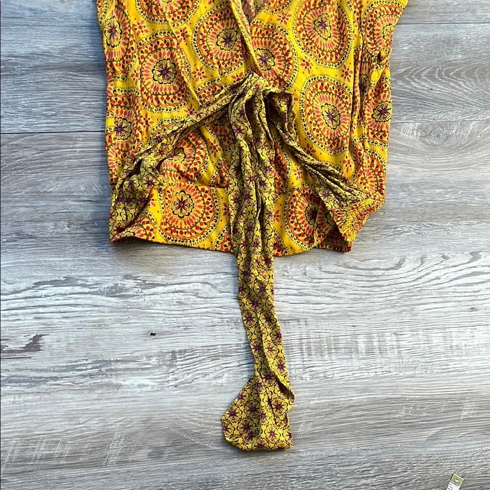 Maeve by Anthropologie Yellow Patterned Women's Top sizes small - Picture 8 of 9
